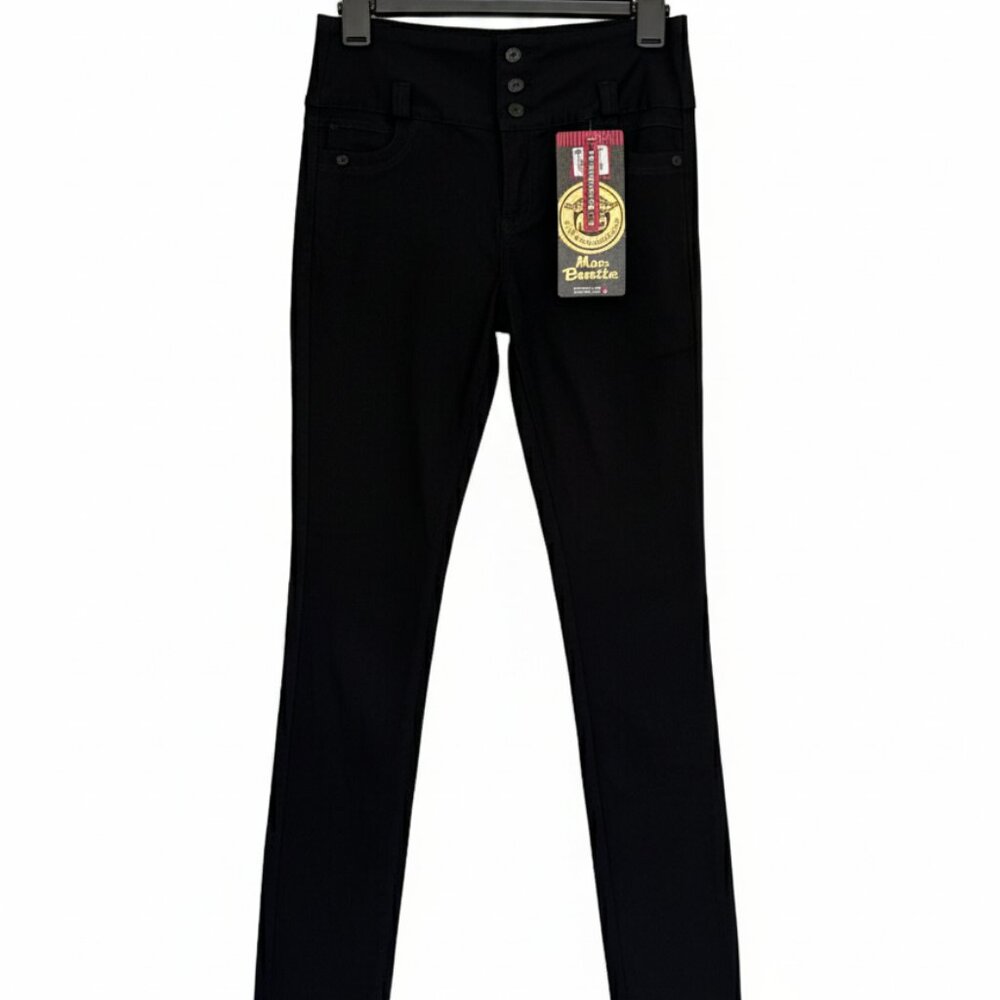 NWT Max Bonita High Rise Colombian Style Levantacola Black Skinny Trousers NWT